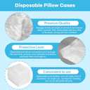 Disposable Pillowcases, 50PCS Disposable Pillow Case Covers, Soft Non-Woven Fabric Disposable Pillow Cases for Medical, Hospital, Hotels, SPA Tattoo Lash Pillow Covers, White, 21 in x 30 in, 21x30inch