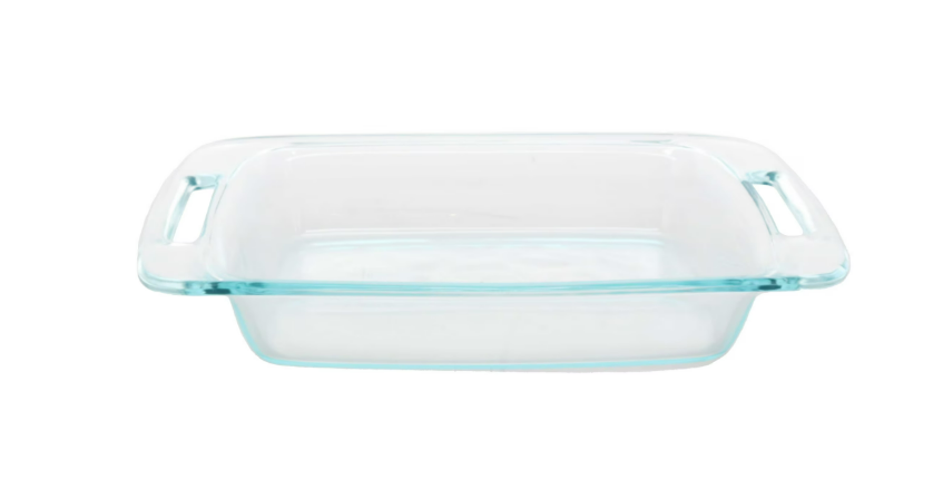 Pyrex Clear 8x8 Square Glass 2 Qt Baking Dish With Handles USA 11In
