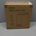 Cesun Small Bathroom Trash Can with Lid Soft Close, Step Pedal, 5 Liter / 1.3 Gallon Stainless Steel Garbage Can with Removable Inner Bucket, Waste Basket for Bathroom, Bedroom (Matte Black)