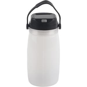 PerGar Water Bottle, 732.5ml Multifunctional Water Bottle, DC 5V USB Solar Charging Water Bottle, Solar Camping Lantern, Solar Charging Mobile Power Bank (White)