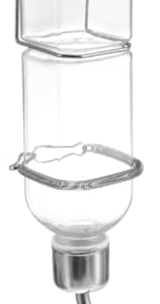 POPETPOP Rabbit Water Dispenser-180ml No Drip Clear Bunny Water Bottle Hanging Auto Guinea Pig Drinking Bottle for Cage Rabbit Hamster Chinchilla Ferret Small Animals