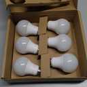 Amazon Basics A19 LED Light Bulbs, 60W Equivalent, 9W Energy Efficient, E26 Standard Base, Daylight White 5000K, Dimmable, 10,000 Hour Lifetime, 6-Pack