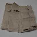 MIULEE Set of 2 Linen Throw Pillow Covers Cushion Case Triple Button Vintage Farmhouse Pillowcase for Couch Sofa Bed 20 x 20 Inch 50 x 50 cm Beige