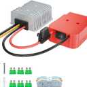 18V to 12V Step Down Converter Adapter Compatible with Milwaukee M18 Batteries, DC 12 Voltage Battery Power Adapter, 20A 240W Buck Converter Regulator, with Over Discharge Protection, Switch and Fuse.