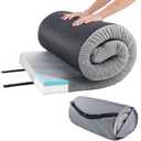 Jamdok Cooling Foam Camping Mattress and Summer Comforter Set for Hot Sleeper,Roll Up Cot Mattress Topper,Waterproof Sleeping Pad with Carry Bag,Camping, Hiking,Car,Tent,Outdoor Use
Size: 75x190x7.6 am