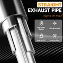 A-KARCK Straight Exhaust Pipe 3" OD, Stainless Steel 17.3" Long Mandrel Exhaust Tube