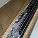 Matte Black Double Curtain Rods - 84-120 Inches, Wrap Around Design, Room Darkening, Adjustable 1-Inch Front and 5/8 Inch Back