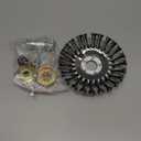 6 Inch Weed Wacker Attachments Heads,Steel Wire Rotary Brush Cutter Trimmer Head Weed Blade, Universal Adapter Kits,Lightweight Gardening Lawnmower, Moss Grass Rust Removal.