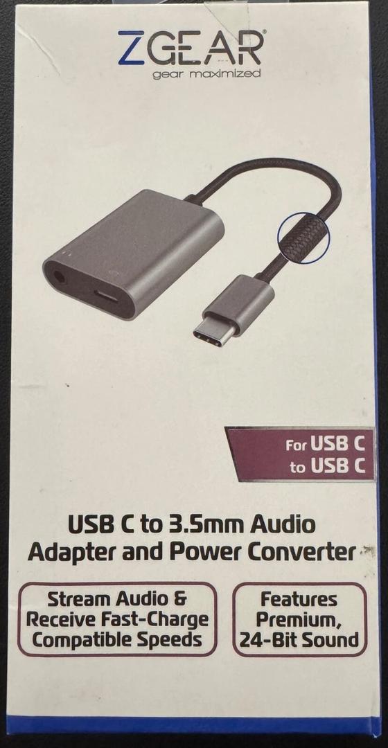 ZGear USB Type C to 3.5mm Audio Jack Charging Cable Adapter For ...