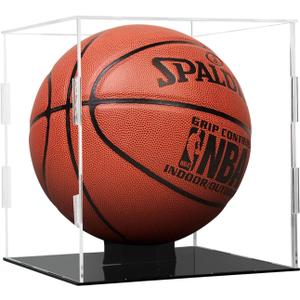 Basketball Display Case,Clear Acrylic Soccer Ball Display Case with Stand,Basketball Case Display Box for Autographed Basketball,Soccer Ball,Volleyball,Collectibles