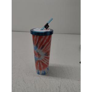 Manna Chilly Double-wall Vacuum Insulated Stainless Steel Tumbler with Splash-proof Lid and Reusable Tritan Straw - 24 Oz