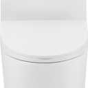 St. Tropez One Piece Elongated Toilet Dual Vortex Flush, Black Hardware