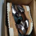 DREAM PAIRS Women's Open Toe Casual Platform Sandals 8.5 size Pewter