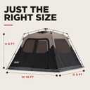 Coleman 6 Person Instant Camping Tent with 1-Minute Setup | Easy Setup & Storage, Spacious Interior, Pre-Attached Poles, 3-Season Family Tent, Gear Pockets, Carry Bag, Pfas Free