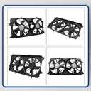 Radiator Cooling Fan Replacement for 23123633 23123634 Replacement for Silverado 1500 2015-2019 Replacement for Sierra 1500 2015-2019