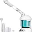 Facial Steamer, Nano Ionic Face Steamer for Facial Deep Cleaning Portable Ozone Steamer with Extendable 360 Rotating Arm, Humidifier for Home Salon Spa or Personal Care (Blue)