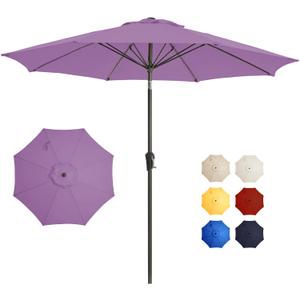 Patio Umbrella 9FT Outdoor Umbrella Patio Table for deck Purple
Large UPF50+ fade-resistant design, easy push-button tilt & crank, heavy-duty 8 sturdy ribs for pool backyard, deck& garden