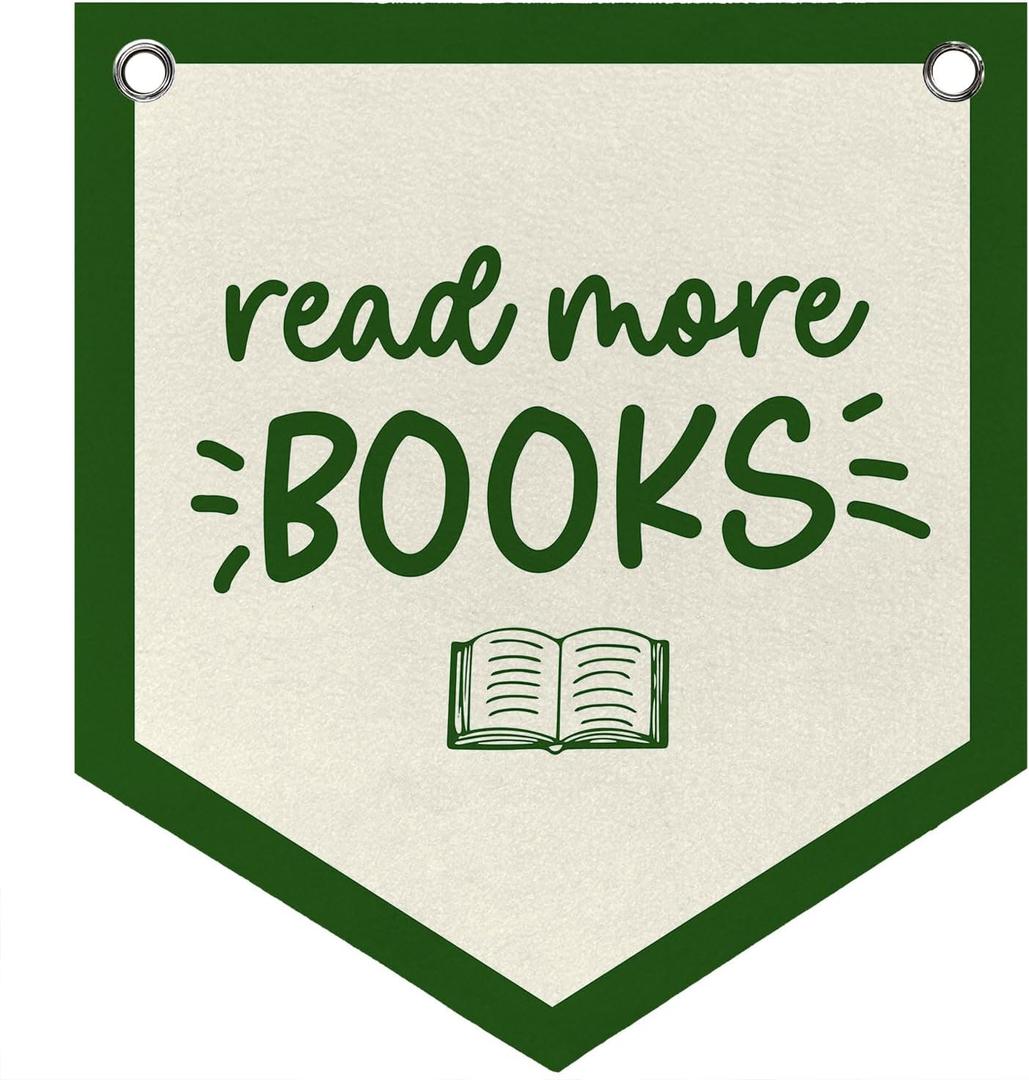 Reading Nook Kids Nursery Toddler Room Classroom Decor, Vintage Felt Pennant Wall Art Hanging Decorations for Kid Classroom Reading Corner Dorm Nursery Toddler Decor, 12x14 Inch