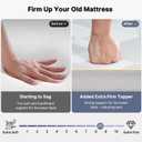 PERLECARE Firm Mattress Topper Queen, 3" Hard Mattress Topper for Pressure Relief, Mattress Pad with Cooling Bamboo Cover, High Density Memory Foam, Removable & Washable