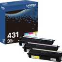 Brother TN-431 3PK, Cyan, Magenta, Yellow, Standard Yield, Model: TN4313PK (Colors)