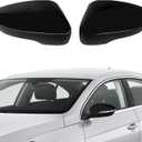 Rearview Mirror Cover Cap Compatible with VW Beetle 2012-2019, Jetta MK6 2011-2018Only for US Model with Turn Signal, Pair Side Door Mirror Housing Trim (Glossy Black)