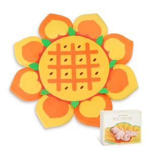 Flower Baby Bath Pad for Infant Bathtub Sink Flower Mat Tub Little Lotus - Petal Soft Supports Lounger Newborn Bathing Insert Seat Baby Essentials, Sunflower