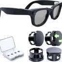 4 Pack LED Light Blocker Covers Compatible with Ray-Ban Meta Wayfarer/Skyler/Headliner(&Gen 2) Oakley Meta HSTN Smart Glasses Stickers Accessories,Adjustable Blocking Light Covers Meta Glasses
