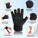 Finger Arthritis Compression Hand Ice Pack for Pain Relief, Adjustable Wrist Ice Pack for Hot & Cold Therapies, Finger Ice Pack with 1pcs Hand Massage Tool Gel Ice Gloves for Tendinitis, Carpal Tunnel