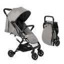 Lightweight Travel Stroller for Baby & Toddlers - Easy Fold & Compact Stroller with Canopy, Storage Basket, Multi-Position Recline & Convenient One-Hand Fold (Grey)