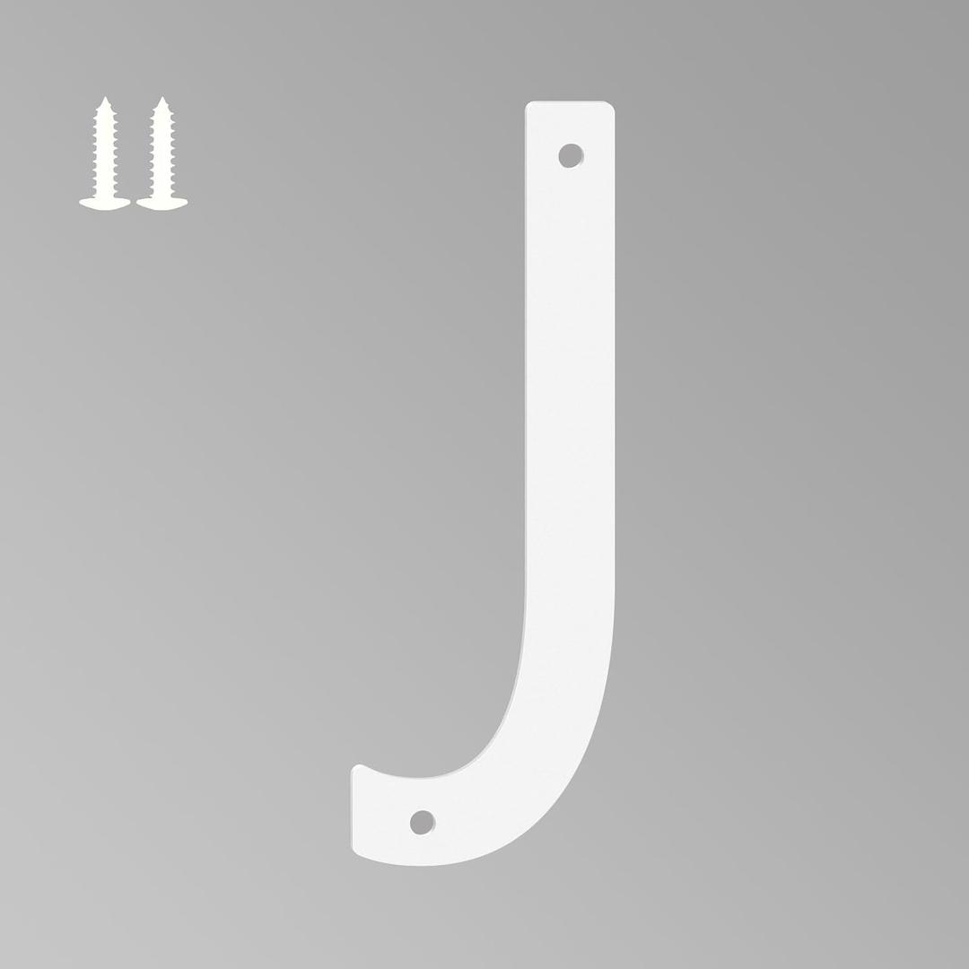 6 Inch White House Numbers for Outside, Metal Letters for Outdoor Signs, Anti-rust Aluminium House Address Letters for Front Door, Office, and Garden Decoration (Letter J)