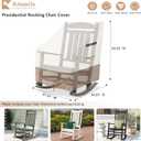 Outdoor Rocking Chair Cover 2 Pack,Heavy Duty Waterproof Patio Rocking Chairs Cover for 27" W x 34" D x 45" H Presidential Rocking Chair,Beige