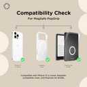 PopSockets Phone Grip for MagSafe, Magnetic Holder, Phone Stand, Silver - Heart of Silver (Silver PopOut)