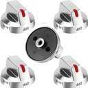 DG64-00473A Compatible for Samsung Stove Knobs Replacements/Knobs for Samsung Stove NX58F5700WS NX58H5600SS NX58H5650WS NX58J7750SS NX58M6850SS,5Packs Metal