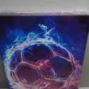 3pcs Cool Football Canvas Wall Art Neon Boys Themed Wall Decor Pictures Abstract Sneakers Posters Prints Paintings for Lovers Living Room Bedroom Decoration Prepare To Hang