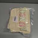 Lunch Bag for Women Insulated For Men PU leather Small Office Work lunch with Chenille Letters Leakproof Freezable Cooler Reusable Portable Box (White)