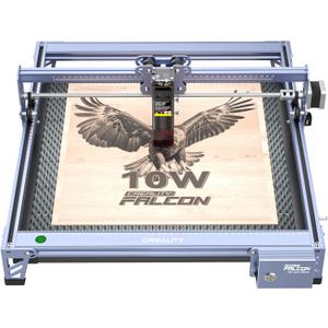 Creality Falcon 10W Laser Engraver, with Honeycomb Laser Bed 500x500mm, 10000mm/min, 72000mW High-Precision Laser Cutter for Wood, Acrylic, Pre-Installation and Out-of-The-Box