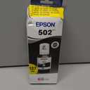 EPSON 502 EcoTank Ink Ultra-high Capacity Bottle Black Works with ET-2750, ET-2760, ET-2850, ET-3750, ET-3760, ET-3850, ET-4850, and other select EcoTank models