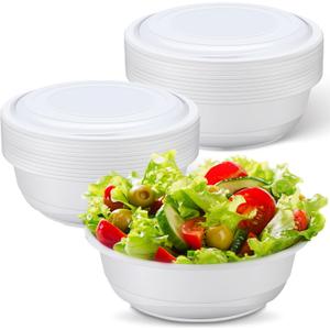 Newtay 20 Pack 162 oz Large Plastic Serving Bowls with Lids, about 162 oz