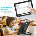 Kids Case for iPad mini 7 (A17 Pro) 2024/ Mini 6 8.3'' | Heavy Duty Shockproof Rugged Case with Hand Strap,Carrying Shoulder Strap,Rotating Kickstand,Outdoor,Black