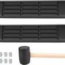 Set of 2 Nerf Bar Replacement Step Pads for 3" Round Tubes with 5 Holes Only - 21" x 3" Non-Slip Upgraded Durable Running Board Pads, Easy Installation with Included Rubber (Verify Tube Size)