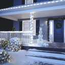 LED Christmas Net Lights Outdoor Christmas Decorations for Bushes,100LED 5ftx5ft Connectable Green Wire Net Christmas Lights for Outdoor indoor Yard Mesh Shrub Tree Decor ,UL Certified(Warm White)