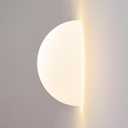 Globe Milk Glass Wall Sconce - Small 7 Inch Modern Round Lighting Fixtures, Mid Century Art Deco Indoor Ball Light, For Bedroom Bathroom Vanity Mirror Living Room Hallway Kitchen Bedside Mount Lamp (1 Pack)