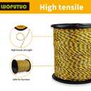 3280FT Electric Fence Polywire 6 Stainless Steel Conductors, Portable Temporary Fencing for Horses, Goats, Dogs UV Resistant, High Visibility for Livestock Containment