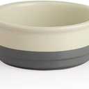 Sweejar Ceramic Dog Bowls, Dog Food Dish for Small Dogs and Cat, Heavy Duty Porcelain Pet Bowl for Canned Food and Water 17 Fl Oz Gray