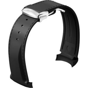Bands for Omega Seamaster WatchCurved End Rubber Strap Compatible with Omega Rolex Tudor SEIKO 20mm 22mm Watch Seamaster Speedmaster Diver 300M 600M Strap Men Women