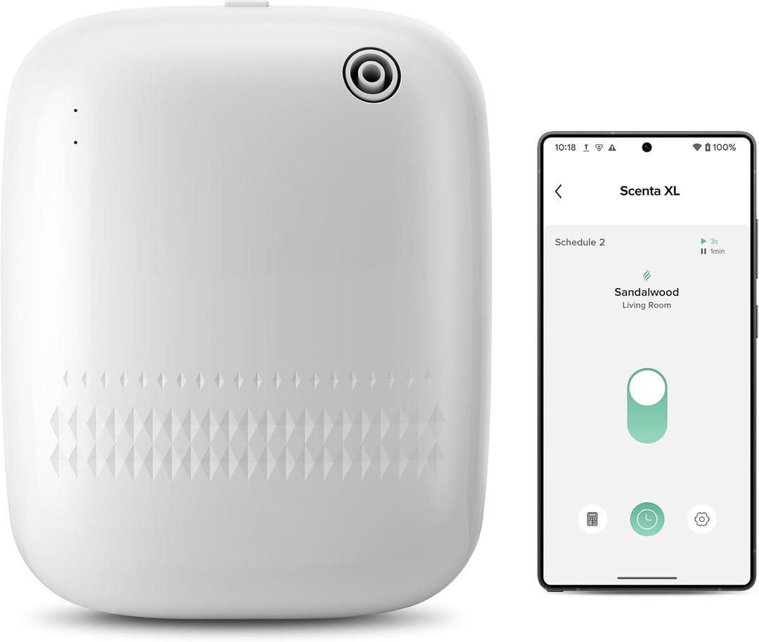 Airversa Waterless Essential Oil Diffuser for Home and Commercial Use, Up to 2000 sq ft 400 mL Capacity, Aromatherapy Scent Diffuser for Large Rooms, Smart Scent Air Machine, ANW-White