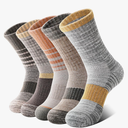 Anlisim Merino Wool Hiking Socks for Women Thermal Winter Warm Boot Work Cushion Socks 5 Pairs