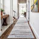 3x9 Washable Runner Rug for Family: Easy-to-Clean Runners for Hallway Entryway Kitchen Bedroom - Stain and Water Resistant Rugs with Non-Slip Backing - Soft Low-Pile Carpet Beige Grey