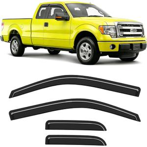 Window Visors Rain Guards for Ford F150 Extended Cab/SuperCab 2004-2014