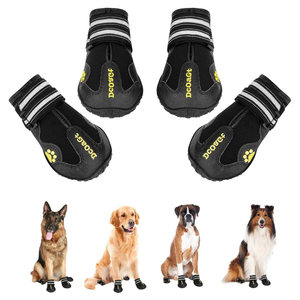 DcOaGt Dog Shoes for Large Dogs, Waterproof Anti-Slip Dog Boots & Paw Protectors for Summer Hot Pavement Winter Snow, Breathable and Reflective Dog Booties for Hiking/Walking/Outdoor/Floor
